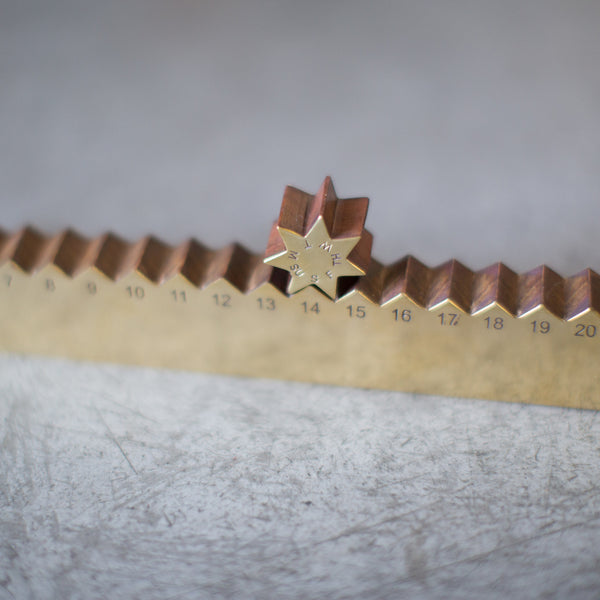 Brass and Wood Desk Calendar