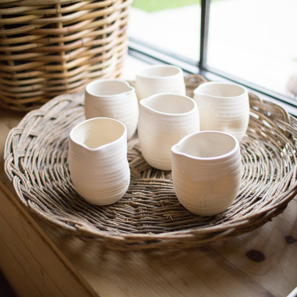 White Pinch Pots